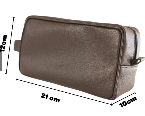 Necessaire de couro legitimo resistente a agua bolsa organizadora para homens e mulheres masculina